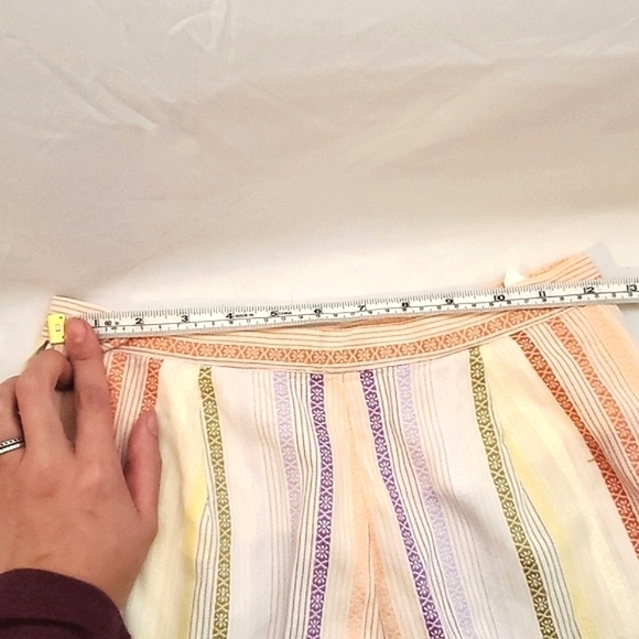 Vintage 70s Rainbow Striped Cottagecore Shorts - Picture 10 of 10